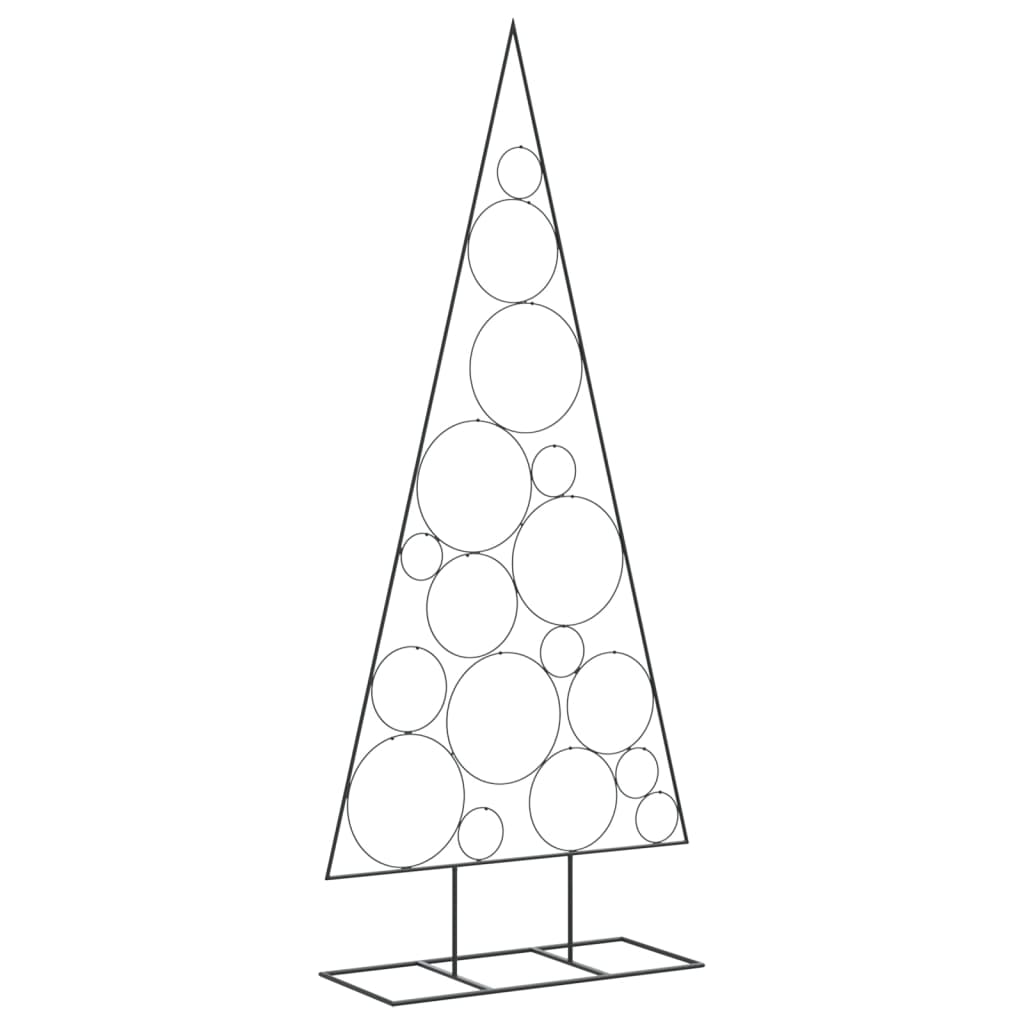 Metal Christmas Tree for Decoration Black 180 cm